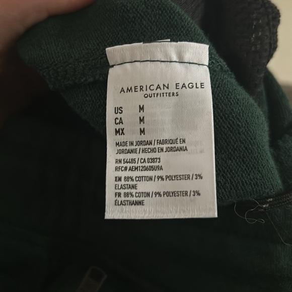 NWT American Eagle Dark Greece Fleece Lined Athletic Joggers Men’s Size Medium - Picture 7 of 7